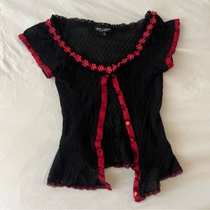 Vintage Betsey Johnson Milkmaid Top